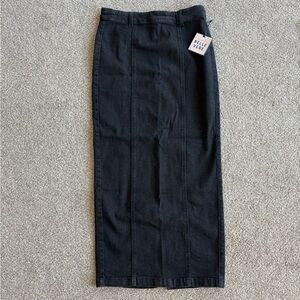 Black Denim Skirt